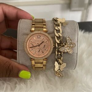 😻Michael Kors Rose Gold Watch/Bracelet Set😻